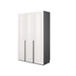 Modern Style Wooden Wardrobe Soft Close Door Wardrobe Closet with Drawer