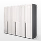 Modern Style Wooden Wardrobe Soft Close Door Wardrobe Closet with Drawer
