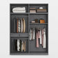 Modern Style Wooden Wardrobe Soft Close Door Wardrobe Closet with Drawer
