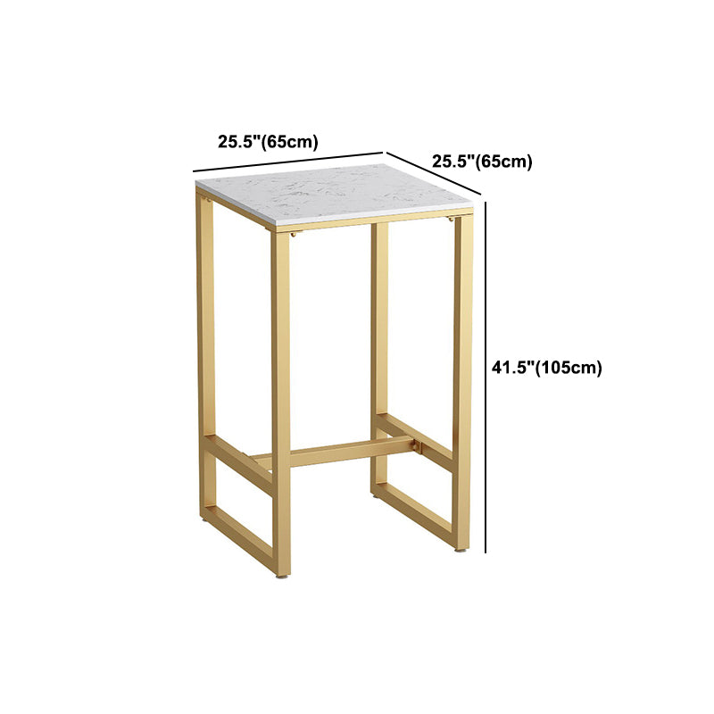 Modern Stone Pub Table Set 1/2/3/5 Pieces Fixed Table Counter Table for Dining Room