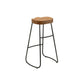 Solid Wood Bar Table Set Industrial 1/2/4 Pieces Metal Counter Set for Home Use