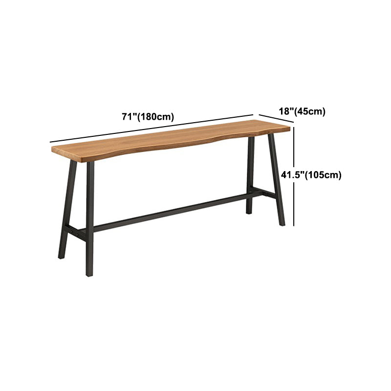 Solid Wood Bar Table Set Industrial 1/2/4 Pieces Metal Counter Set for Home Use
