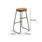 Solid Wood Bar Table Set Industrial 1/2/4 Pieces Metal Counter Set for Home Use