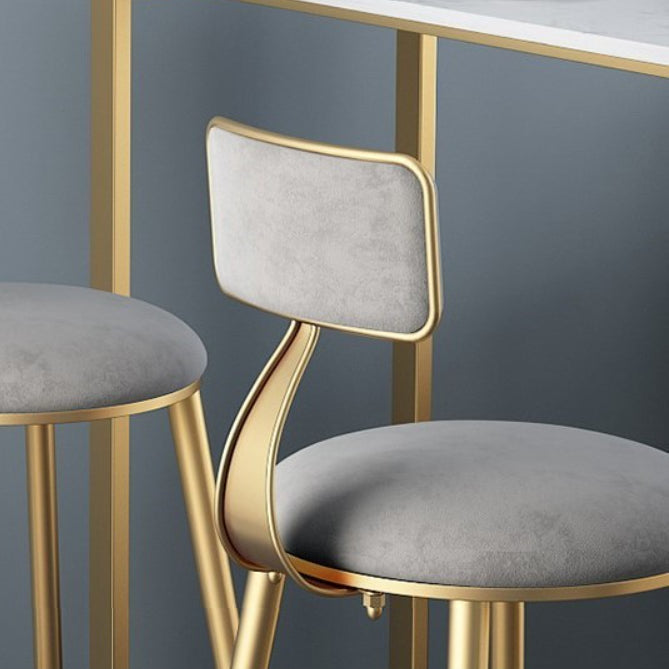 Glam 1/2/3 Pieces Bar Table Set Rectangle Stone Counter Table with Stools for Living Room Clearhalo 'Bar Furniture' 'furn' 'furn_home_bar_bar_sets' 'Furniture' 'Home Bars & Bar Sets' 'home_bar_bar_sets' 'Kitchen & Dining Furniture' 5796547