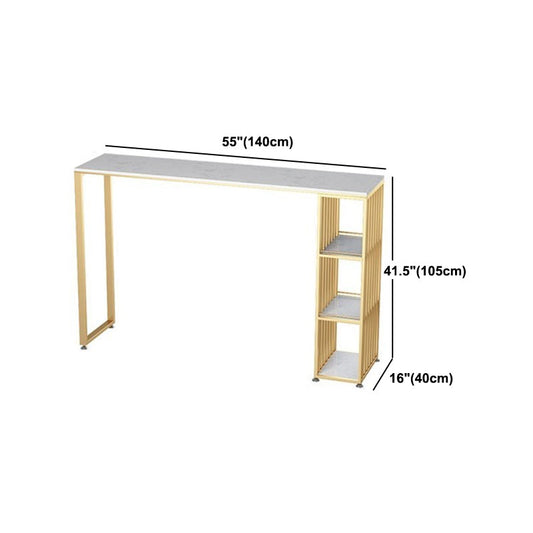 Glam 1/2/3 Stück Stangen Tisch Set Rechteck Steinschalter mit Hockern für Wohnzimmer