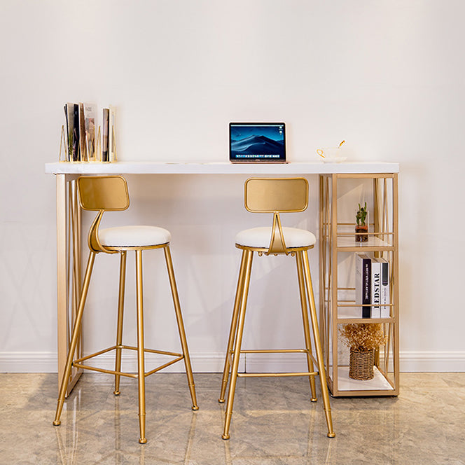 glam1/2/3ピースバーテーブルセット長方形のカウンターテーブルは、家のための高いスツールを備えています