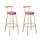Glam Style 1/2/3 Pieces Sintered Stone Bar Table Set Fixed Table Counter Set for Home Use Pink 30"H Stools (Set of 2) Clearhalo 'Bar Furniture' 'furn' 'furn_home_bar_bar_sets' 'Furniture' 'Home Bars & Bar Sets' 'home_bar_bar_sets' 'Kitchen & Dining Furniture' 5796616
