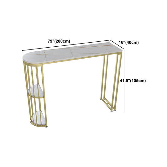 Glam Style 1/2/3 Pieces Sintered Stone Bar Table Set Fixed Table Counter Set for Home Use Clearhalo 'Bar Furniture' 'furn' 'furn_home_bar_bar_sets' 'Furniture' 'Home Bars & Bar Sets' 'home_bar_bar_sets' 'Kitchen & Dining Furniture' 5796629