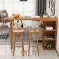 Industrial 1/2/3 Pieces Solid Wood Bar Table Set Fixed Counter Set for Home Use 3 Pieces: Table, 2 Stools Clearhalo 'Bar Furniture' 'furn' 'furn_home_bar_bar_sets' 'Furniture' 'Home Bars & Bar Sets' 'home_bar_bar_sets' 'Kitchen & Dining Furniture' 5796636