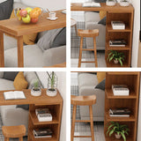 Industrial 1/2/3 Pieces Solid Wood Bar Table Set Fixed Counter Set for Home Use Clearhalo 'Bar Furniture' 'furn' 'furn_home_bar_bar_sets' 'Furniture' 'Home Bars & Bar Sets' 'home_bar_bar_sets' 'Kitchen & Dining Furniture' 5796641