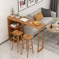 Industrial 1/2/3 Pieces Solid Wood Bar Table Set Fixed Counter Set for Home Use Clearhalo 'Bar Furniture' 'furn' 'furn_home_bar_bar_sets' 'Furniture' 'Home Bars & Bar Sets' 'home_bar_bar_sets' 'Kitchen & Dining Furniture' 5796644