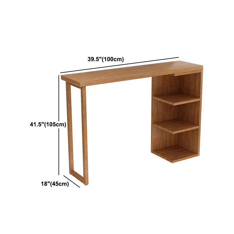 Industrial 1/2/3 Pieces Solid Wood Bar Table Set Fixed Counter Set for Home Use Clearhalo 'Bar Furniture' 'furn' 'furn_home_bar_bar_sets' 'Furniture' 'Home Bars & Bar Sets' 'home_bar_bar_sets' 'Kitchen & Dining Furniture' 5796645