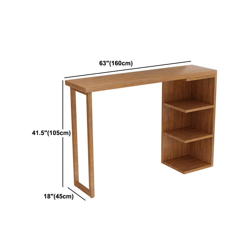 Industrial 1/2/3 Pieces Solid Wood Bar Table Set Fixed Counter Set for Home Use Clearhalo 'Bar Furniture' 'furn' 'furn_home_bar_bar_sets' 'Furniture' 'Home Bars & Bar Sets' 'home_bar_bar_sets' 'Kitchen & Dining Furniture' 5796648