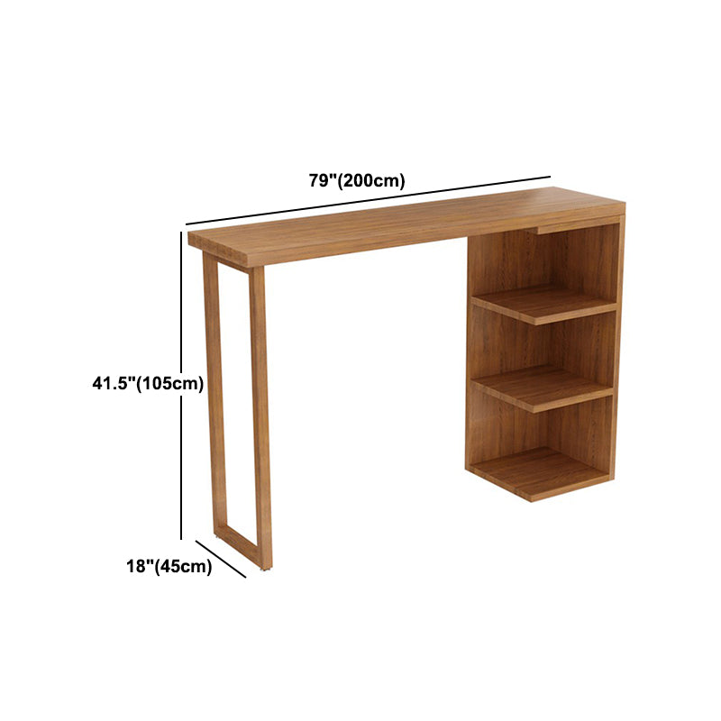 Industrial 1/2/3 Pieces Solid Wood Bar Table Set Fixed Counter Set for Home Use Clearhalo 'Bar Furniture' 'furn' 'furn_home_bar_bar_sets' 'Furniture' 'Home Bars & Bar Sets' 'home_bar_bar_sets' 'Kitchen & Dining Furniture' 5796650