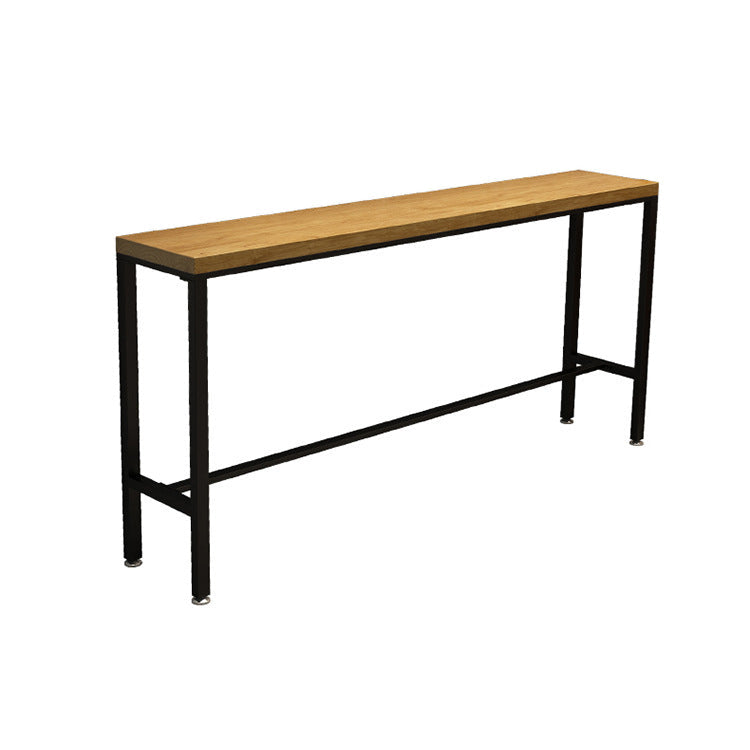 Industrial 1/2/6/11 Pieces Solid Wood Bar Table Set Fixed Counter Set for Home Use Wood 118"L x 16"W Clearhalo 'Bar Furniture' 'furn' 'furn_home_bar_bar_sets' 'Furniture' 'Home Bars & Bar Sets' 'home_bar_bar_sets' 'Kitchen & Dining Furniture' 5796653