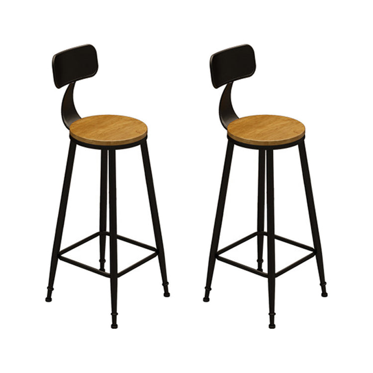 Industrial 1/2/6/11 Pieces Solid Wood Bar Table Set Fixed Counter Set for Home Use Wood 30"H Stools (Set of 2) Clearhalo 'Bar Furniture' 'furn' 'furn_home_bar_bar_sets' 'Furniture' 'Home Bars & Bar Sets' 'home_bar_bar_sets' 'Kitchen & Dining Furniture' 5796654
