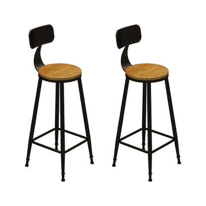 Industrial 1/2/6/11 Pieces Solid Wood Bar Table Set Fixed Counter Set for Home Use Wood 30"H Stools (Set of 2) Clearhalo 'Bar Furniture' 'furn' 'furn_home_bar_bar_sets' 'Furniture' 'Home Bars & Bar Sets' 'home_bar_bar_sets' 'Kitchen & Dining Furniture' 5796654