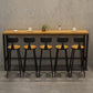 Industrial 1/2/6/11 Pieces Solid Wood Bar Table Set Fixed Counter Set for Home Use Clearhalo 'Bar Furniture' 'furn' 'furn_home_bar_bar_sets' 'Furniture' 'Home Bars & Bar Sets' 'home_bar_bar_sets' 'Kitchen & Dining Furniture' 5796656