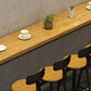 Industrial 1/2/6/11 Pieces Solid Wood Bar Table Set Fixed Counter Set for Home Use Clearhalo 'Bar Furniture' 'furn' 'furn_home_bar_bar_sets' 'Furniture' 'Home Bars & Bar Sets' 'home_bar_bar_sets' 'Kitchen & Dining Furniture' 5796659