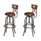 Industrial 1/2/3 Pieces Solid Wood Bar Table Set Adjustable Counter Set for Home Use Black 33"H Stool (Set of 2) Clearhalo 'Bar Furniture' 'furn' 'furn_home_bar_bar_sets' 'Furniture' 'Home Bars & Bar Sets' 'home_bar_bar_sets' 'Kitchen & Dining Furniture' 5796676