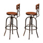Industrial 1/2/3 Pieces Solid Wood Bar Table Set Adjustable Counter Set for Home Use Brown 33"H Stool (Set of 2) Clearhalo 'Bar Furniture' 'furn' 'furn_home_bar_bar_sets' 'Furniture' 'Home Bars & Bar Sets' 'home_bar_bar_sets' 'Kitchen & Dining Furniture' 5796678