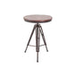 Industrial 1/2/3 Pieces Solid Wood Bar Table Set Adjustable Counter Set for Home Use Brown 22"L x 22"W Clearhalo 'Bar Furniture' 'furn' 'furn_home_bar_bar_sets' 'Furniture' 'Home Bars & Bar Sets' 'home_bar_bar_sets' 'Kitchen & Dining Furniture' 5796681