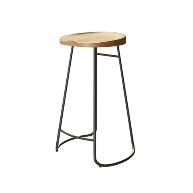 Industrial Bar Table Set 1/7 Pieces Rectangle Pine Wood Counter Table with High Stools Wood 30"H Stool (Single) Clearhalo 'Bar Furniture' 'furn' 'furn_home_bar_bar_sets' 'Furniture' 'Home Bars & Bar Sets' 'home_bar_bar_sets' 'Kitchen & Dining Furniture' 5796685