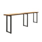 Industrial Bar Table Set 1/7 Pieces Rectangle Pine Wood Counter Table with High Stools Wood 118"L x 16"W Clearhalo 'Bar Furniture' 'furn' 'furn_home_bar_bar_sets' 'Furniture' 'Home Bars & Bar Sets' 'home_bar_bar_sets' 'Kitchen & Dining Furniture' 5796686