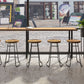 Industrial Bar Table Set 1/7 Pieces Rectangle Pine Wood Counter Table with High Stools Clearhalo 'Bar Furniture' 'furn' 'furn_home_bar_bar_sets' 'Furniture' 'Home Bars & Bar Sets' 'home_bar_bar_sets' 'Kitchen & Dining Furniture' 5796689