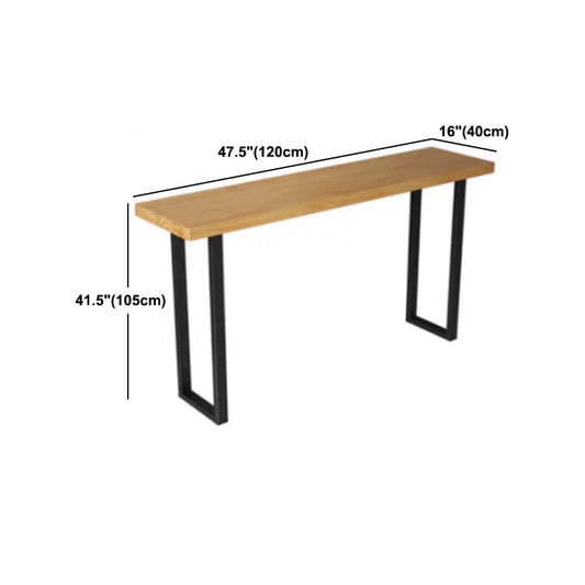 Industrial Bar Table Set 1/7 Pieces Rectangle Pine Wood Counter Table with High Stools Clearhalo 'Bar Furniture' 'furn' 'furn_home_bar_bar_sets' 'Furniture' 'Home Bars & Bar Sets' 'home_bar_bar_sets' 'Kitchen & Dining Furniture' 5796694