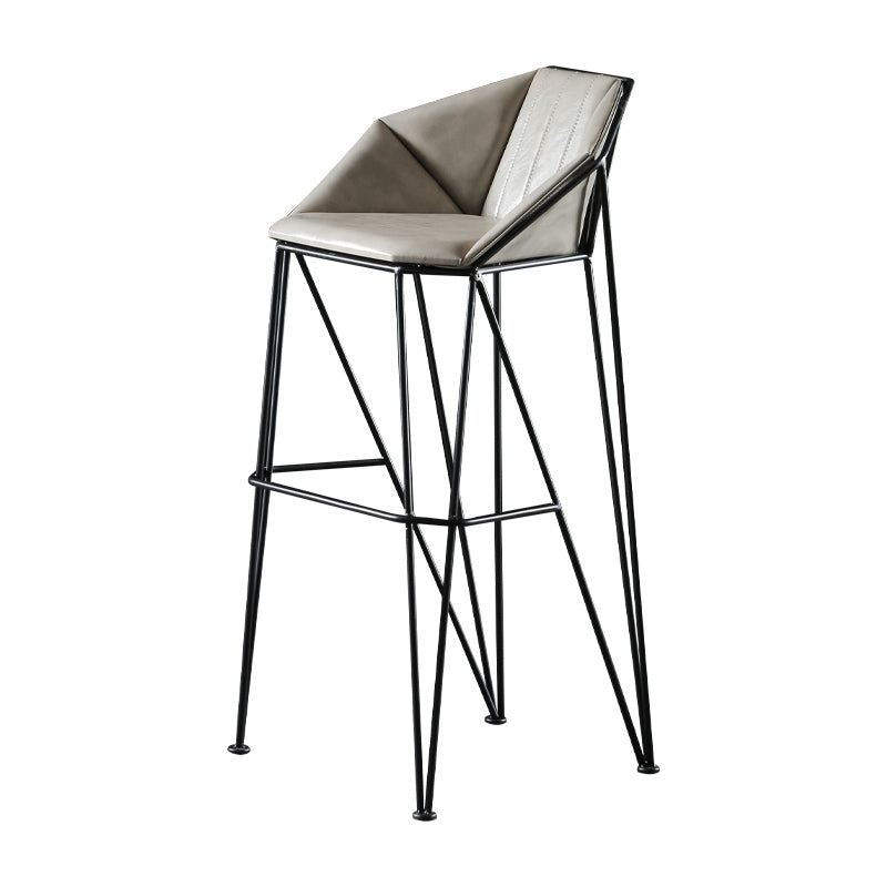 Modern Bar Table Set 1/2/3 Pieces Rectangle Stone Counter Table with High Stools Grey 30"H Stool (Single) Clearhalo 'Bar Furniture' 'furn' 'furn_home_bar_bar_sets' 'Furniture' 'Home Bars & Bar Sets' 'home_bar_bar_sets' 'Kitchen & Dining Furniture' 5796706
