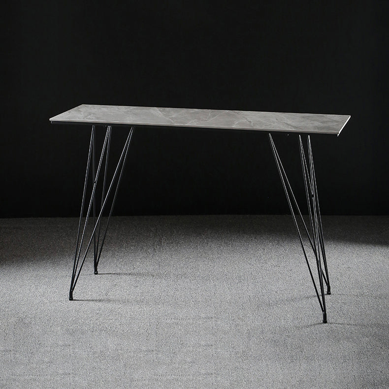 Modern Bar Table Set 1/2/3 Pieces Rectangle Stone Counter Table with High Stools Clearhalo 'Bar Furniture' 'furn' 'furn_home_bar_bar_sets' 'Furniture' 'Home Bars & Bar Sets' 'home_bar_bar_sets' 'Kitchen & Dining Furniture' 5796713