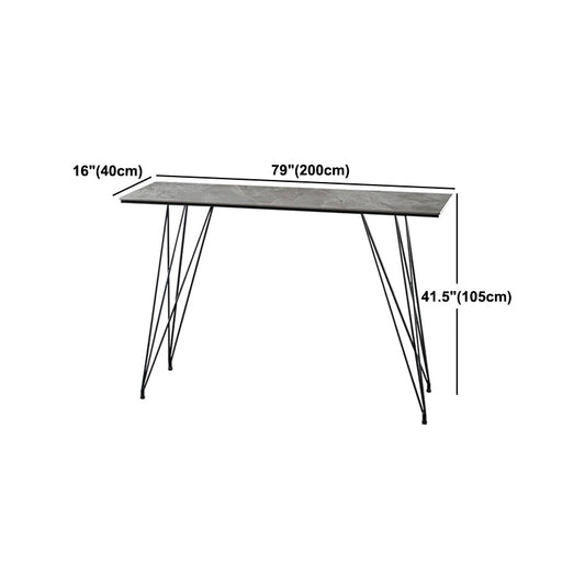 Modern Bar Table Set 1/2/3 Pieces Rectangle Stone Counter Table with High Stools Clearhalo 'Bar Furniture' 'furn' 'furn_home_bar_bar_sets' 'Furniture' 'Home Bars & Bar Sets' 'home_bar_bar_sets' 'Kitchen & Dining Furniture' 5796724