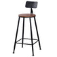 Ensemble de Table de Bar industriel 1/6/11 pièces, Table de comptoir rectangulaire en bois de pin avec tabourets hauts