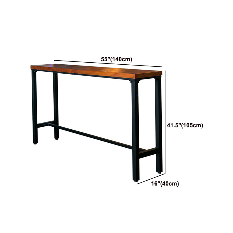 Industrial 1/9 Pieces Bar Table Set Rectangle Pine Wood Counter Table with Stools Clearhalo 'Bar Furniture' 'furn' 'furn_home_bar_bar_sets' 'Furniture' 'Home Bars & Bar Sets' 'home_bar_bar_sets' 'Kitchen & Dining Furniture' 5796789