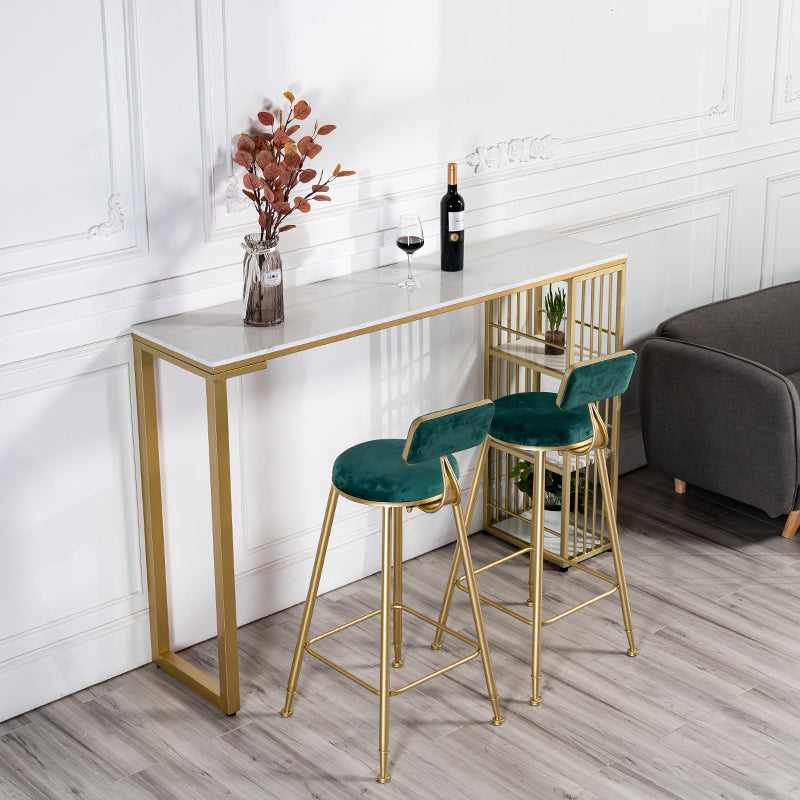 Modern 1/3 Pieces Bar Table Set Rectangle Stone Counter Table with High Stools for Cafe Clearhalo 'Bar Furniture' 'furn' 'furn_home_bar_bar_sets' 'Furniture' 'Home Bars & Bar Sets' 'home_bar_bar_sets' 'Kitchen & Dining Furniture' 5796801