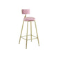 Modern 1/3 Pieces Bar Table Set Rectangle Stone Counter Table with High Stools for Cafe Pink 30"H Stool (Single) Clearhalo 'Bar Furniture' 'furn' 'furn_home_bar_bar_sets' 'Furniture' 'Home Bars & Bar Sets' 'home_bar_bar_sets' 'Kitchen & Dining Furniture' 5796806