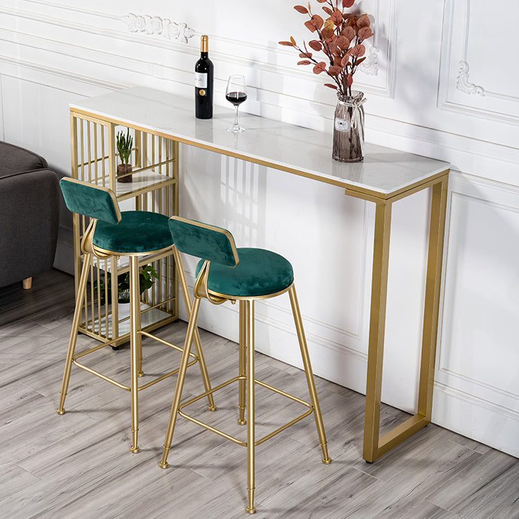 Modern 1/3 Pieces Bar Table Set Rectangle Stone Counter Table with High Stools for Cafe Clearhalo 'Bar Furniture' 'furn' 'furn_home_bar_bar_sets' 'Furniture' 'Home Bars & Bar Sets' 'home_bar_bar_sets' 'Kitchen & Dining Furniture' 5796814