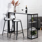 Modern 1/3 Pieces Bar Table Set Rectangle Stone Counter Table with High Stools for Cafe Clearhalo 'Bar Furniture' 'furn' 'furn_home_bar_bar_sets' 'Furniture' 'Home Bars & Bar Sets' 'home_bar_bar_sets' 'Kitchen & Dining Furniture' 5796815