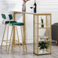 Modern 1/3 Pieces Bar Table Set Rectangle Stone Counter Table with High Stools for Cafe Clearhalo 'Bar Furniture' 'furn' 'furn_home_bar_bar_sets' 'Furniture' 'Home Bars & Bar Sets' 'home_bar_bar_sets' 'Kitchen & Dining Furniture' 5796817