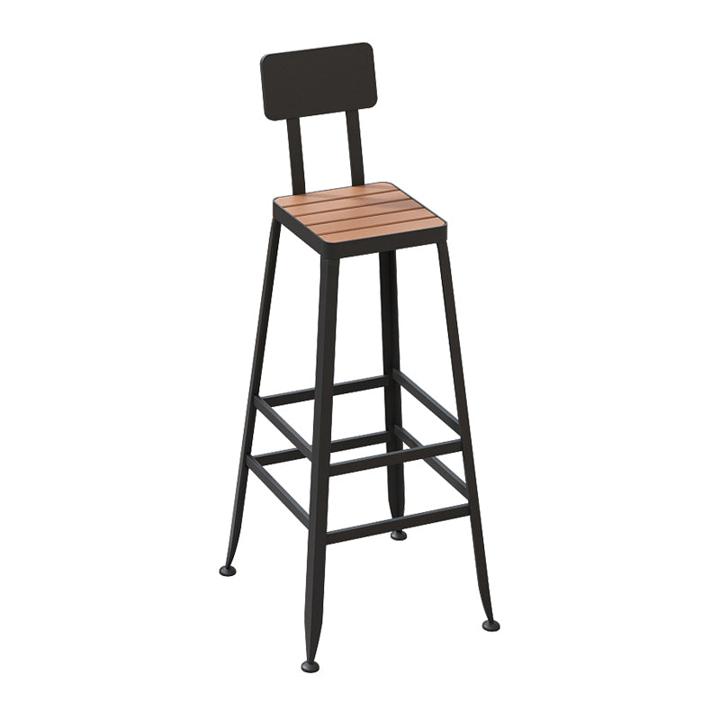 Ensemble de Table de Bar moderne 1/5 pièces, Table de comptoir rectangulaire en plastique et bois avec tabourets hauts