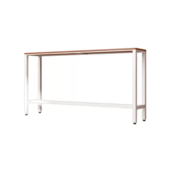 Ensemble de Table de Bar moderne 1/5 pièces, Table de comptoir rectangulaire en plastique et bois avec tabourets hauts