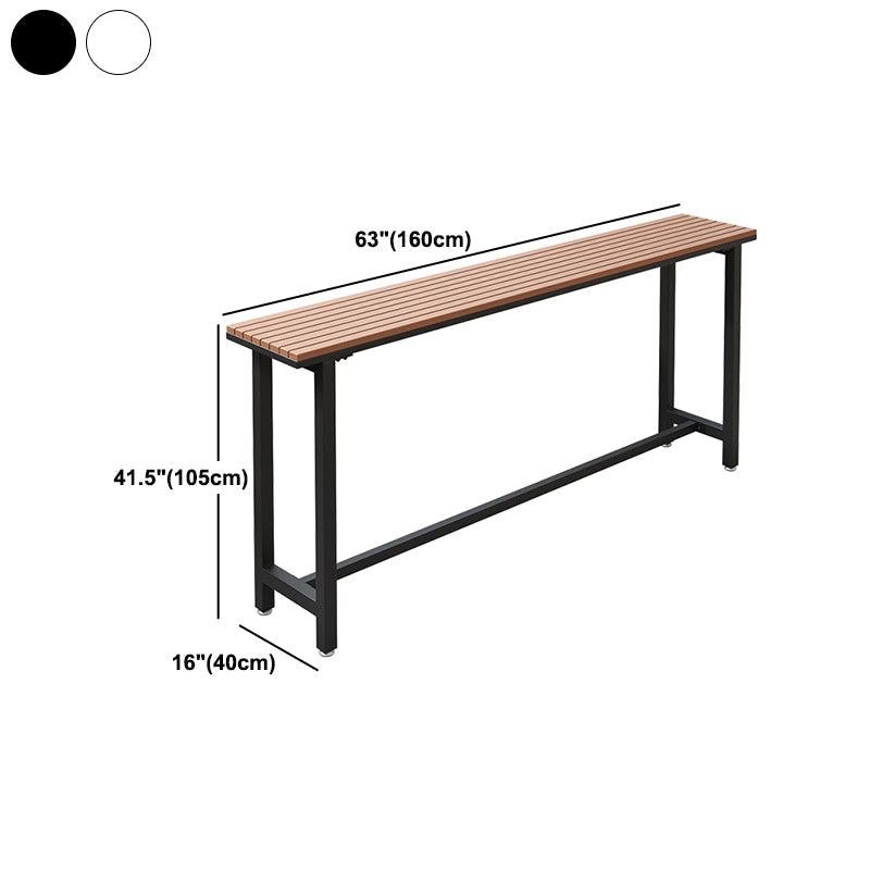 Ensemble de Table de Bar moderne 1/5 pièces, Table de comptoir rectangulaire en plastique et bois avec tabourets hauts