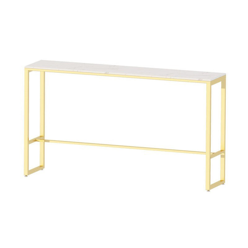 Glam 1/4/7 Pieces Bar Table Set Rectangle Stone Counter Table with High Stools for Cafe Clearhalo 'Bar Furniture' 'furn' 'furn_home_bar_bar_sets' 'Furniture' 'Home Bars & Bar Sets' 'home_bar_bar_sets' 'Kitchen & Dining Furniture' 5796879