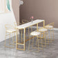 Glam 1/4/7 Pieces Bar Table Set Rectangle Stone Counter Table with High Stools for Cafe Clearhalo 'Bar Furniture' 'furn' 'furn_home_bar_bar_sets' 'Furniture' 'Home Bars & Bar Sets' 'home_bar_bar_sets' 'Kitchen & Dining Furniture' 5796883