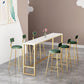 Glam 1/4/7 Pieces Bar Table Set Rectangle Stone Counter Table with High Stools for Cafe Clearhalo 'Bar Furniture' 'furn' 'furn_home_bar_bar_sets' 'Furniture' 'Home Bars & Bar Sets' 'home_bar_bar_sets' 'Kitchen & Dining Furniture' 5796884