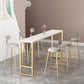 Glam 1/4/7 Pieces Bar Table Set Rectangle Stone Counter Table with High Stools for Cafe Clearhalo 'Bar Furniture' 'furn' 'furn_home_bar_bar_sets' 'Furniture' 'Home Bars & Bar Sets' 'home_bar_bar_sets' 'Kitchen & Dining Furniture' 5796886