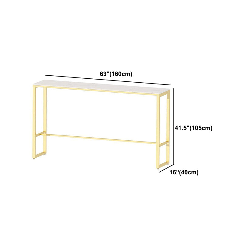 Glam 1/4/7 Pieces Bar Table Set Rectangle Stone Counter Table with High Stools for Cafe Clearhalo 'Bar Furniture' 'furn' 'furn_home_bar_bar_sets' 'Furniture' 'Home Bars & Bar Sets' 'home_bar_bar_sets' 'Kitchen & Dining Furniture' 5796891