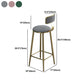 Glam 1/4/7 Pieces Bar Table Set Rectangle Stone Counter Table with High Stools for Cafe Clearhalo 'Bar Furniture' 'furn' 'furn_home_bar_bar_sets' 'Furniture' 'Home Bars & Bar Sets' 'home_bar_bar_sets' 'Kitchen & Dining Furniture' 5796896