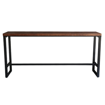 Ensemble de Table de Bar industriel 1/6 pièces, Table de comptoir rectangulaire en bois de pin avec tabourets hauts